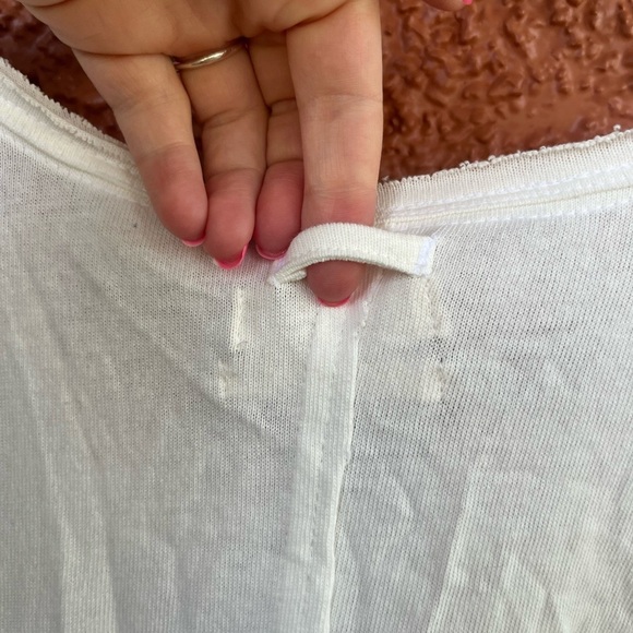 Urban Outfitters Oversized Margo Mixed Henley T-Shirt Dress Size Large White - Picture 5 of 9